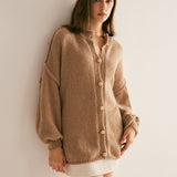 Düğmeli Bol Yumuşak Hırka