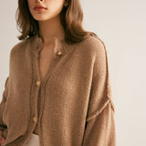 Düğmeli Bol Yumuşak Hırka