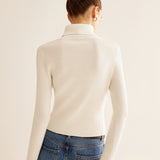 Nervürlü Balıkçı Yaka İnce Kazak