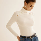 Nervürlü Balıkçı Yaka İnce Kazak