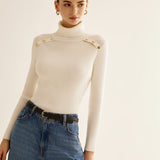 Nervürlü Balıkçı Yaka İnce Kazak