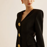 Gold Grace Blazer Ceket