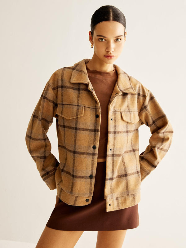 Rustic Plaid Overshirt Ceket