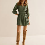 Nakış Detaylı Kısa Elbise