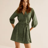 Nakış Detaylı Kısa Elbise