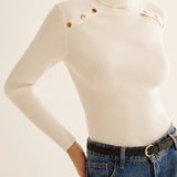 Nervürlü Balıkçı Yaka İnce Kazak