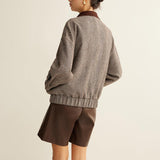 Herringbone Elegance Oversize Ceket