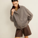 Herringbone Elegance Oversize Ceket