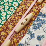 Renkli Baskılı Düğmeli Kış Ceketı