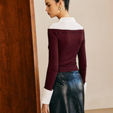 Gömlek Detaylı Triko Kazak