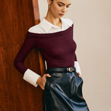 Gömlek Detaylı Triko Kazak