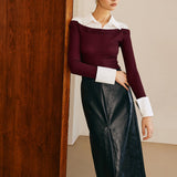 Gömlek Detaylı Triko Kazak