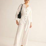 Beyaz Modern Şıklık Tulum