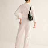 Beyaz Modern Şıklık Tulum