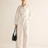 Beyaz Modern Şıklık Tulum