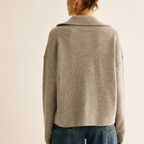 Gri Örgü Detaylı Rahat İkili Takım