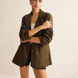 Earth Tone Blazer Ceket