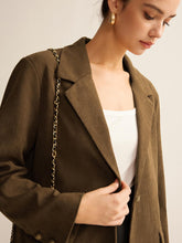 Haki Renk Oversize Blazer Ceket