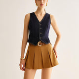 Taba Pileli Mini Etek