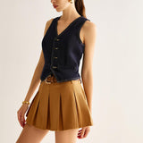 Taba Pileli Mini Etek