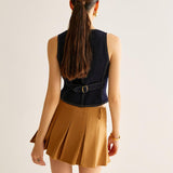 Taba Pileli Mini Etek