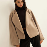 Minimalist Oversize Düz Blazer Ceket