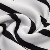 Elena Çizgili Crop Bluz