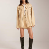 Studded Elegance Ceket ve Etek Takımı