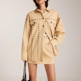 Studded Elegance Ceket ve Etek Takımı