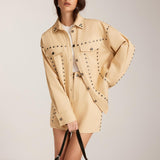 Studded Elegance Ceket ve Etek Takımı