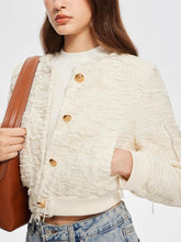 Textured Elegance Bomber Ceket