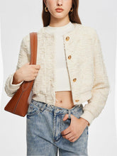 Textured Elegance Bomber Ceket