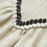 Kontrast Bağlama Detaylı Pliseli Tweed Kısa Elbise