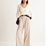 İşlemeli Kontrast Süslemeli Rahat Kazak