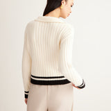 İşlemeli Kontrast Süslemeli Rahat Kazak