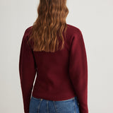 Nervürlü Düğmeli Yırtmaçlı Kazak