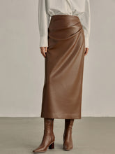 Minimalist PU Leather Skirt