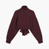 Zarif Dokulu Sırt Detaylı Kazak