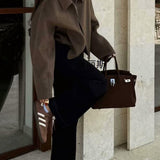 Düz Fermuarlı Tweed Ceket