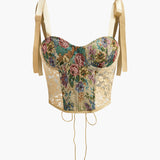 Nakış Detaylı Romantik Kısa Üst