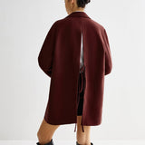 Bordo Oversize Blazer Ceket