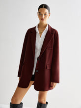 Bordo Oversize Blazer Ceket