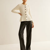 Fiyonk Dekorlu Fırfırlı Örgü Üst