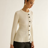 Fiyonk Dekorlu Fırfırlı Örgü Üst