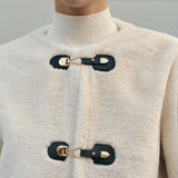 Elegance Ekru Kısa Kaban