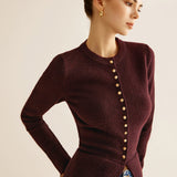 Düğmeli Yırtmaçlı İnce Hırka