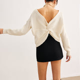 Düz Düğümlü Tasarım Örgü Üst