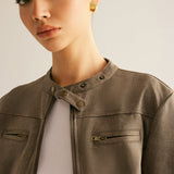 Boheme Düğme Yakalı Fermuarlı Ceket