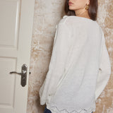 Çiçek Desenli Triko Üst