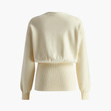 Tek Altın Tokalı Triko Hırka